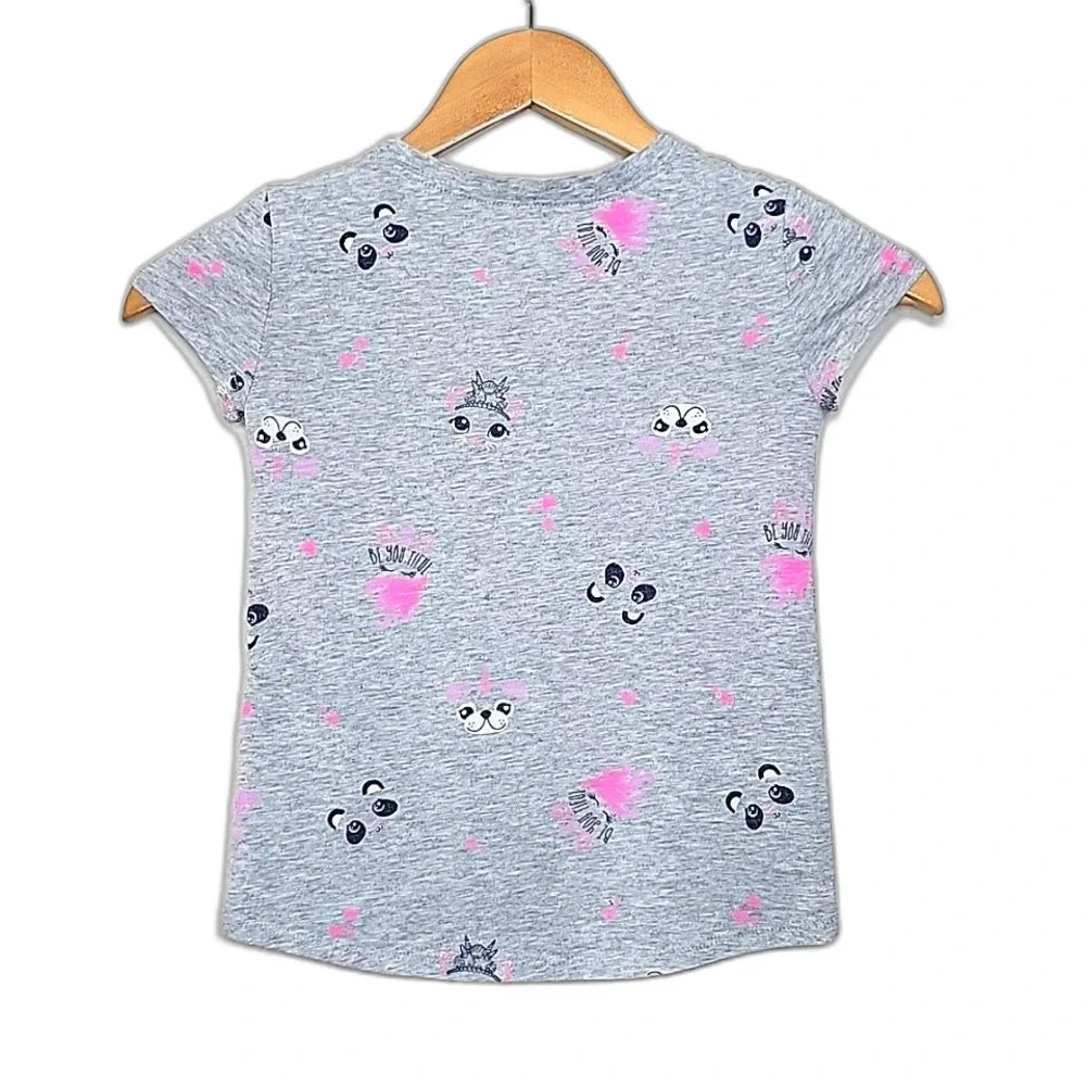 JUSTICE Gray Casual Short Sleeve 